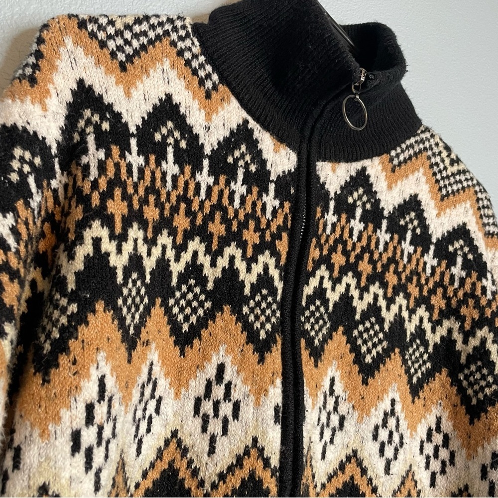 LOFT Fair Isle Half Zip Tunic Sweater - Picture 3 of 10